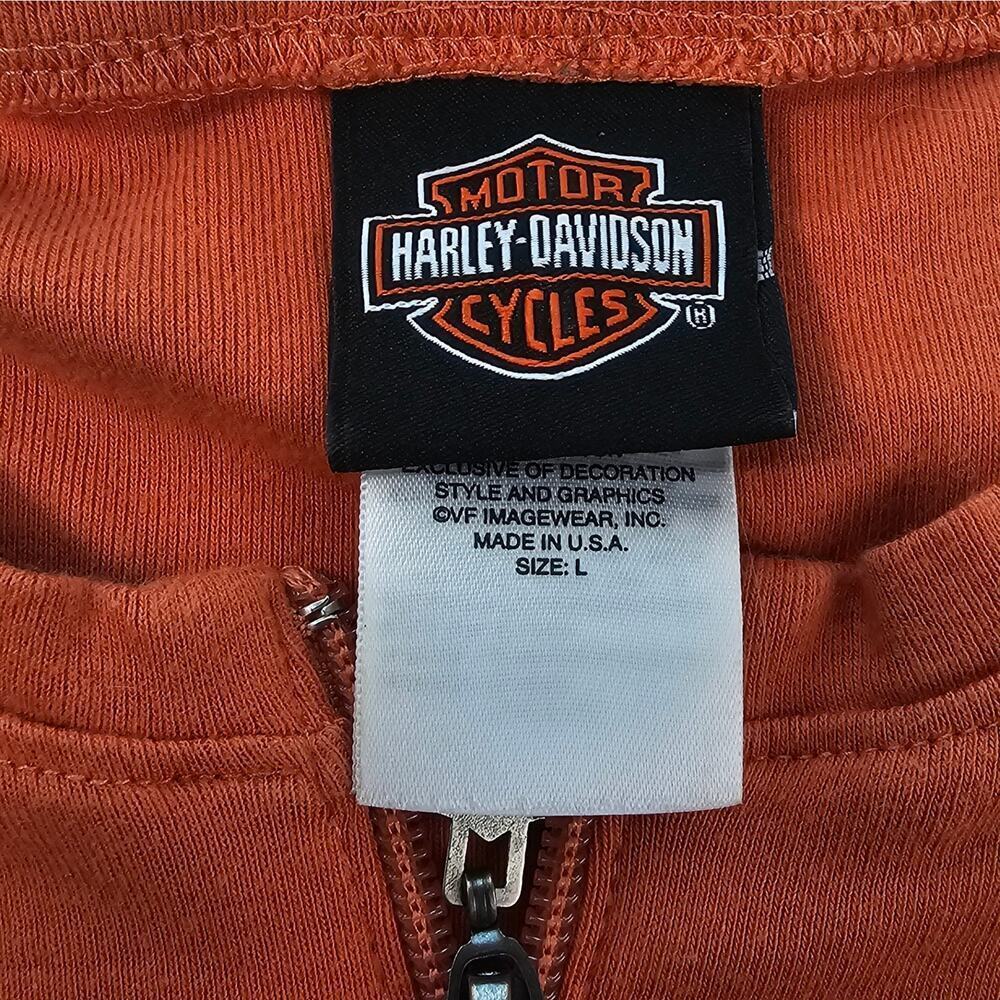 Harley Davidson women 1/4 zip pullover sz L (Fits M) riding top motorcycle moto - Picture 4 of 6